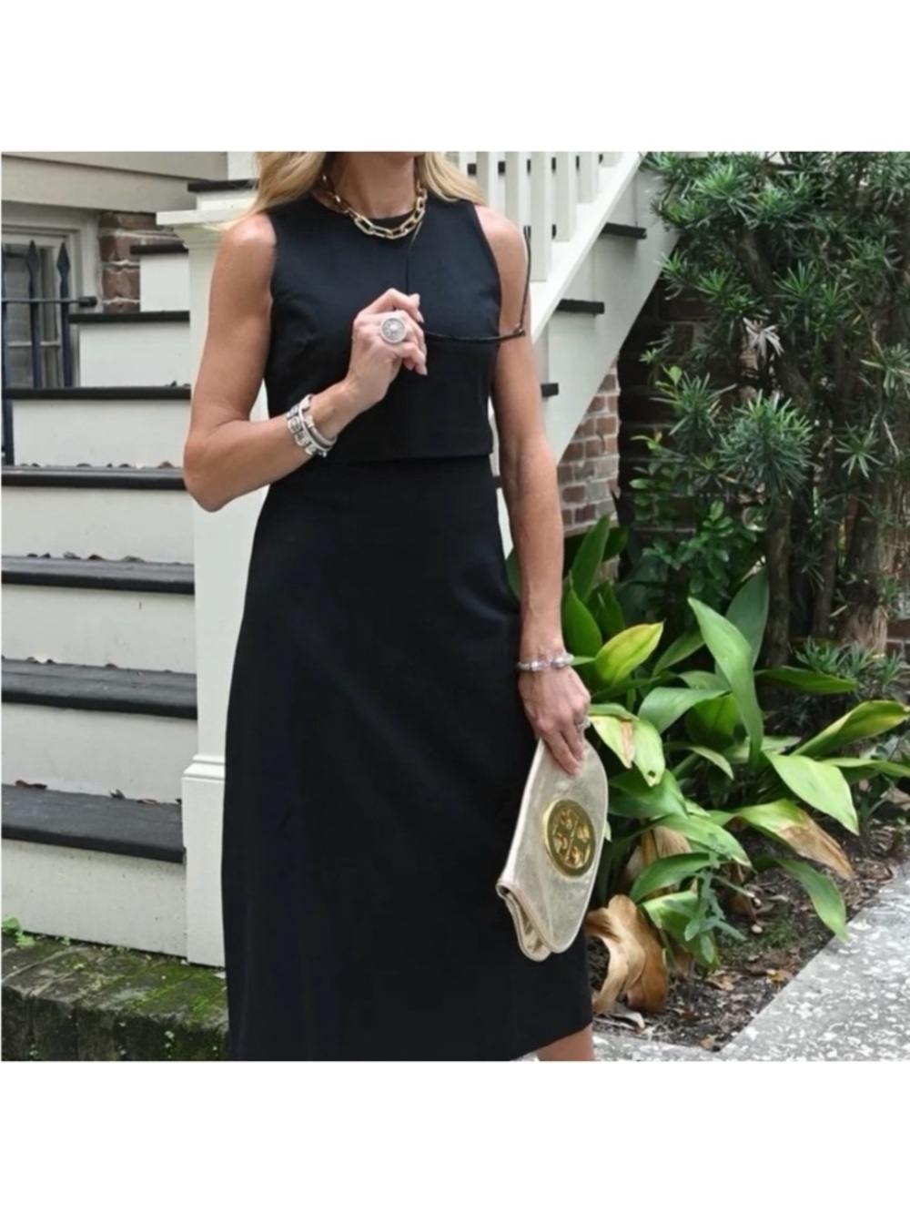 SPANX Ponte Sleeveless Midi Dress- NAVY BLUE- Size Large - Picture 2 of 13